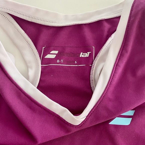 Babolat Pink/White Tennis Tank Top (8-10 YRS) - Picture 3 of 5
